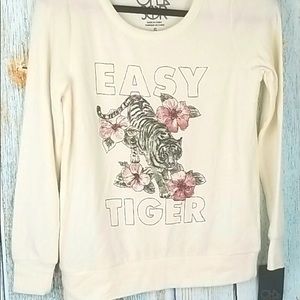 NWT Chaser Long Sleeved “Easy Tiger” Knit, Size Small